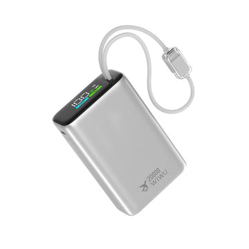 WiWU Mobile Phone Accessories WiWU Power Plus Built-in Cable Power Bank 45W | Wi-P092