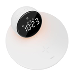 WiWU Mobile Phone Accessories WIWU Wi-W017 15W Wireless Charger With Digital Alarm Clock And Bluetooth Speaker - White