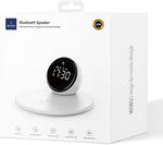 WiWU Mobile Phone Accessories WIWU Wi-W017 15W Wireless Charger With Digital Alarm Clock And Bluetooth Speaker - White