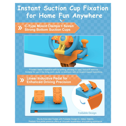 PXN V3 Pro Games Steering Wheel | (Blue & Pink - Cyan & Yellow) متجر نصر